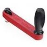 Lewmar 8" Single grip, Locking Winch Handle, Red with Black Grip