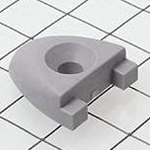 Schaefer T Track End Stop, 1 1/4"x3/16"(32x5mm), Grey 74-36-G