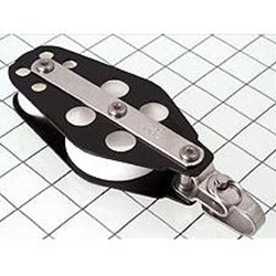 Schaefer Aluminum Fiddle Block with Front-Side Shackle 1000 lbs 303-43