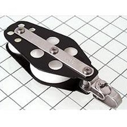 Schaefer Aluminum Fiddle Block with Swivel Shackle and Becket 1000 lbs 303-45