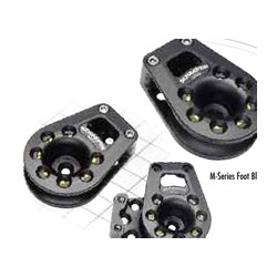 to 3/4" line, 5000 lbs per sheave  Schaefer Foot Block, 4"OD, Double, Alum  37-54