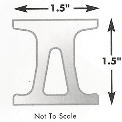 Schaefer Traveler Track, 1 1/2"(38mm), 8'(2.4m), Black 42-88